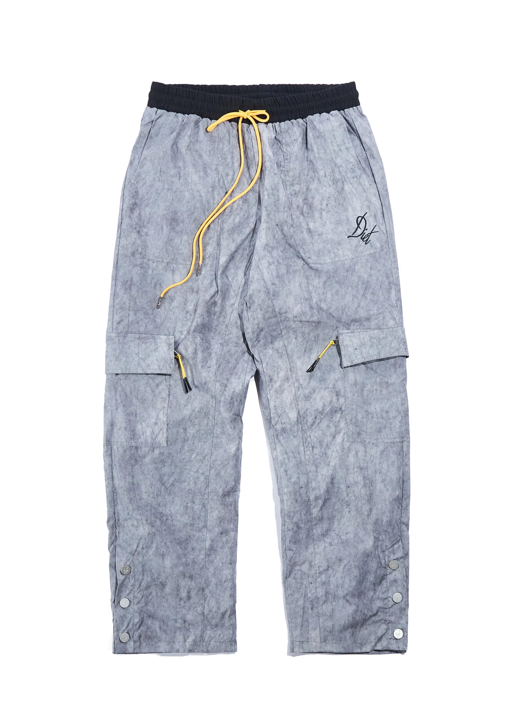 Washed Drawstring Cargo Pants