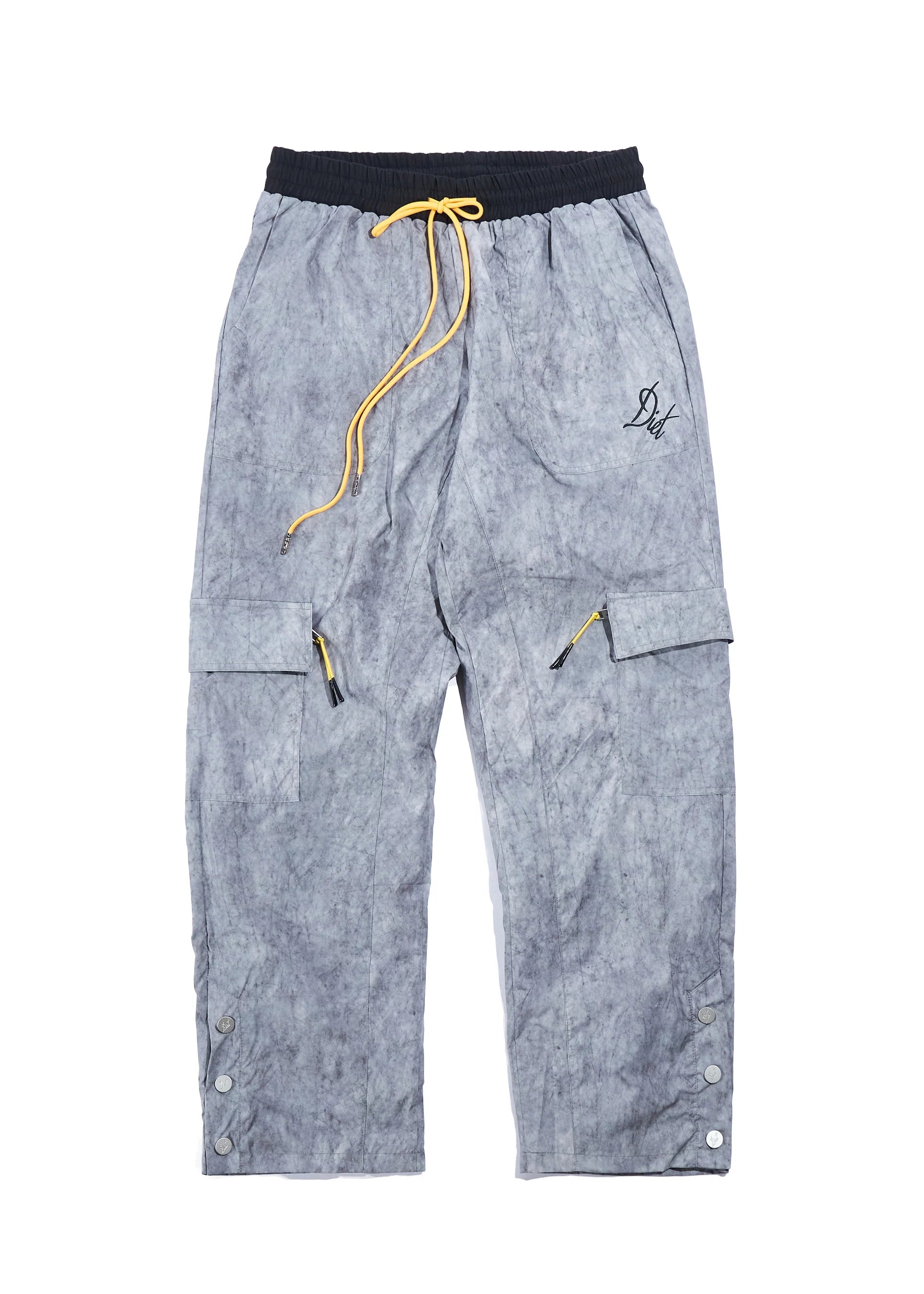 Washed Drawstring Cargo Pants