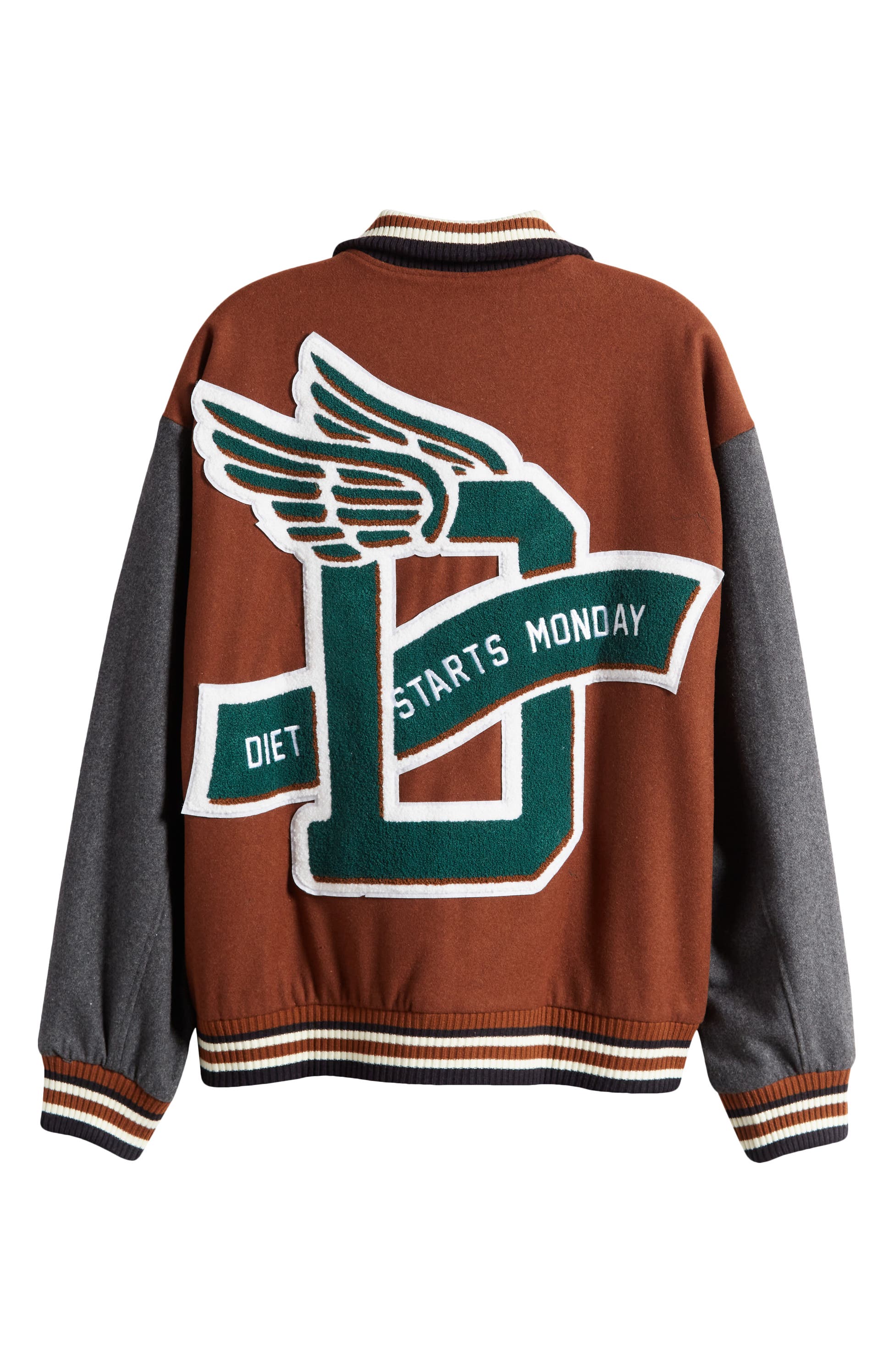 Wings Wool Blend Varsity Jacket
