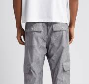 Washed Drawstring Cargo Pants
